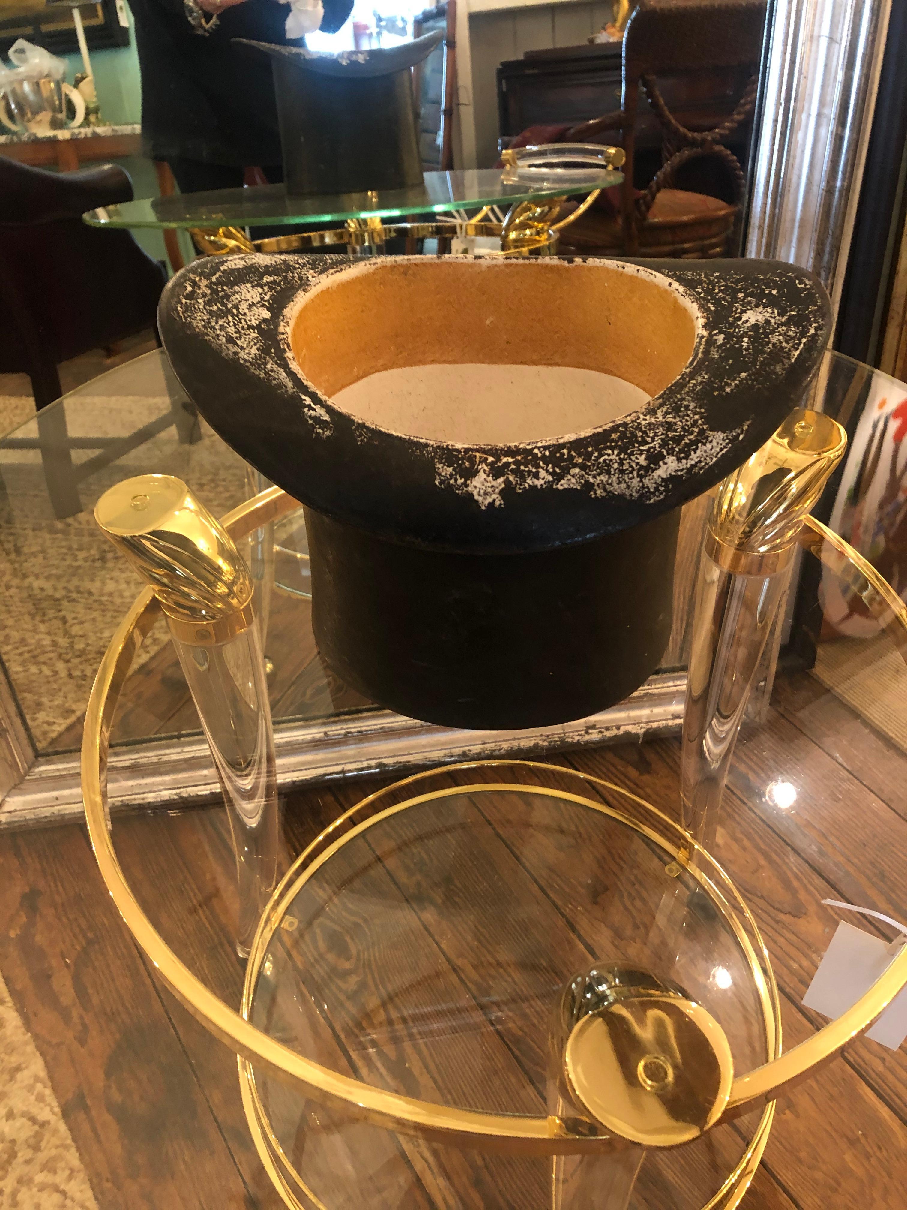 Fred Astaire Schwarzer Hut-Champagnerkübel aus Gusseisen (Nordamerikanisch) im Angebot