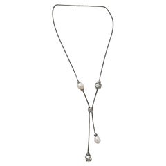 FRED BAIE DES ANGES platinum diamonds and pearls Y 2015 necklace