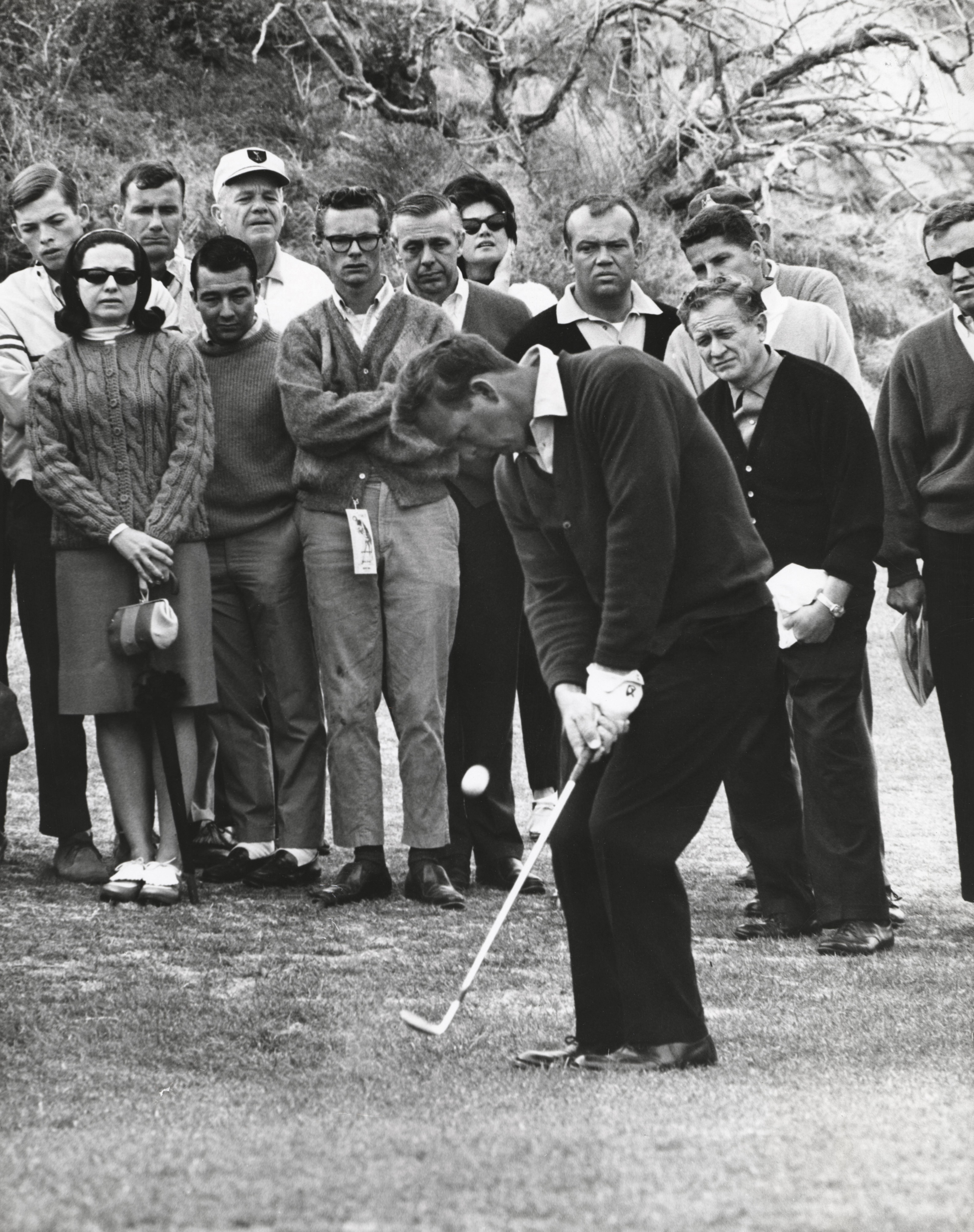 Fred Bauman Portrait Photograph - Arnold Palmer Golfing Fine Art Print