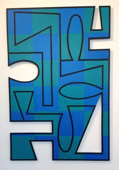 "La Mer" pairs sharp geometries with sea blues and greens