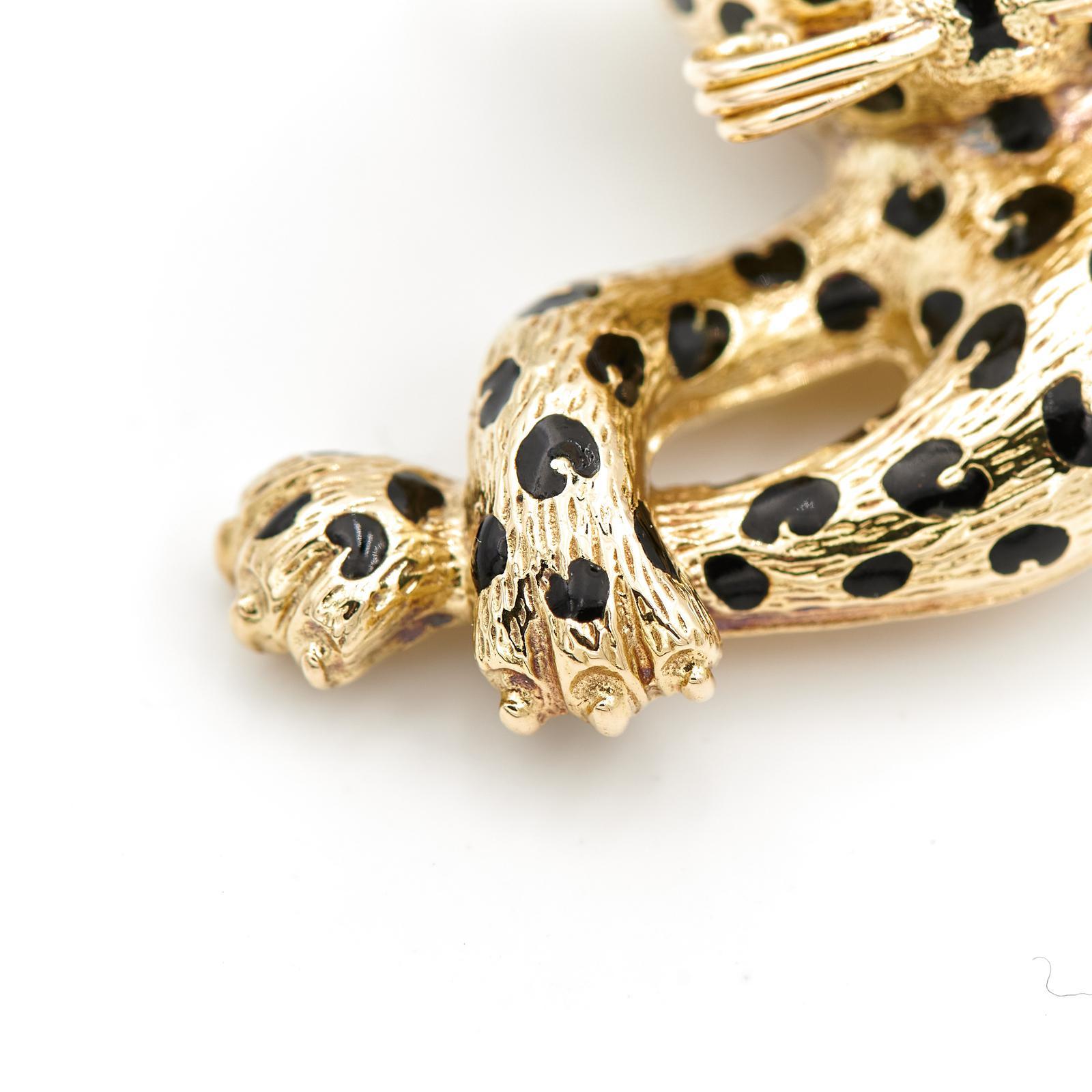 Fred Brooch Panthère Yellow GoldDiamond For Sale 1