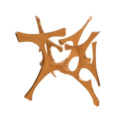 Fred Brouard Sculpture Dining/Game/Center Table in Cast Bronze 1970s (Signed)