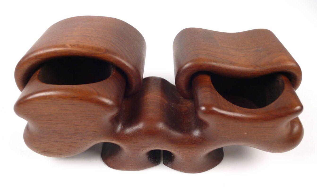 Fred Buss Black Walnut Puzzle Box In Excellent Condition In Dallas, TX