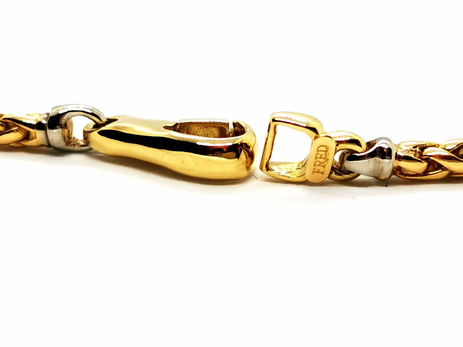 Women's Fred Chain Necklace Yellow Gold For Sale