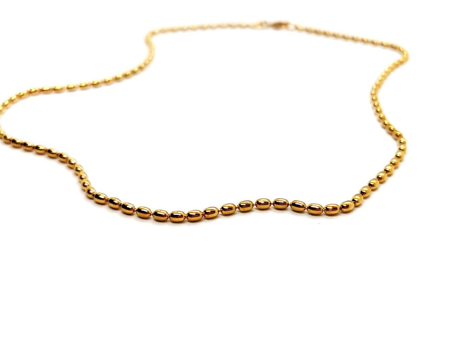 Fred Chain Necklace  Yellow Gold In Excellent Condition For Sale In PARIS, FR