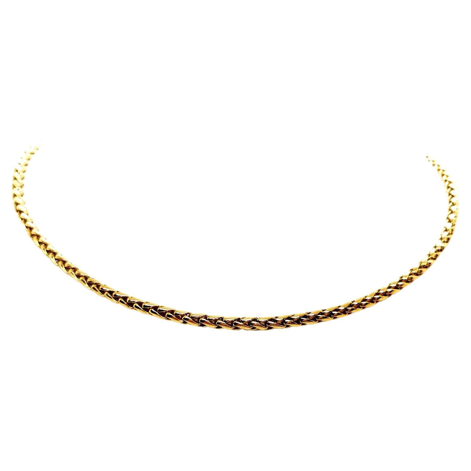Fred Chain Necklace Yellow Gold For Sale