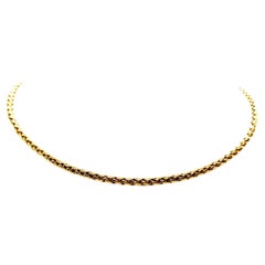 Vintage Fred Chain Necklace Yellow Gold