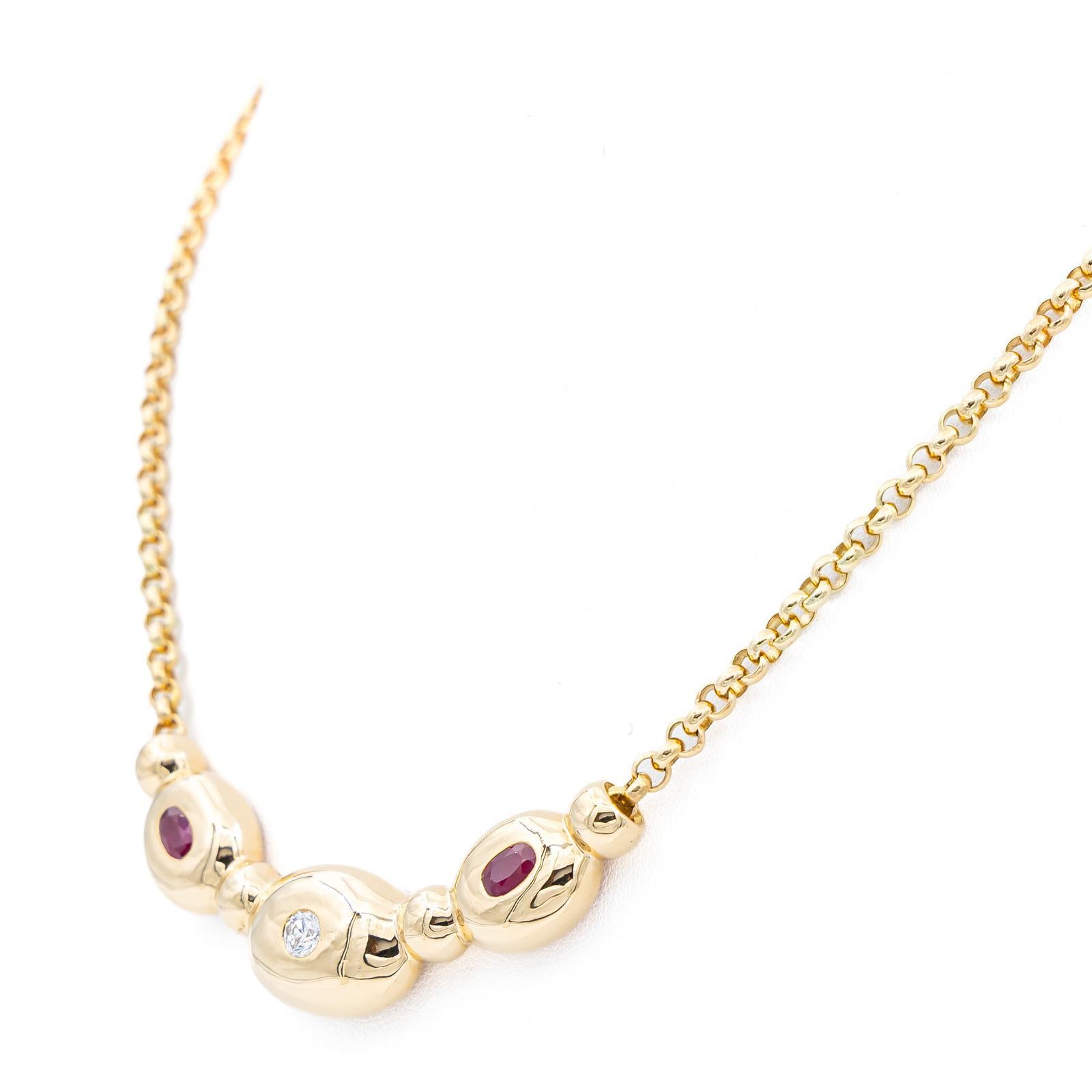 Women's Fred Chain Necklace Yellow Gold Diamond