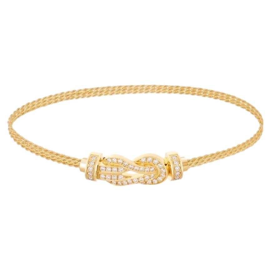 Fred Chance Infinie Collection 18K Rose Gold Pave Diamond Figure 8Clasp Bracelet
