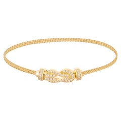 Pulsera de la colección Infinie de Fred Chance, en oro rosa de 18 quilates con pavé de diamantes y cierre en forma de 8