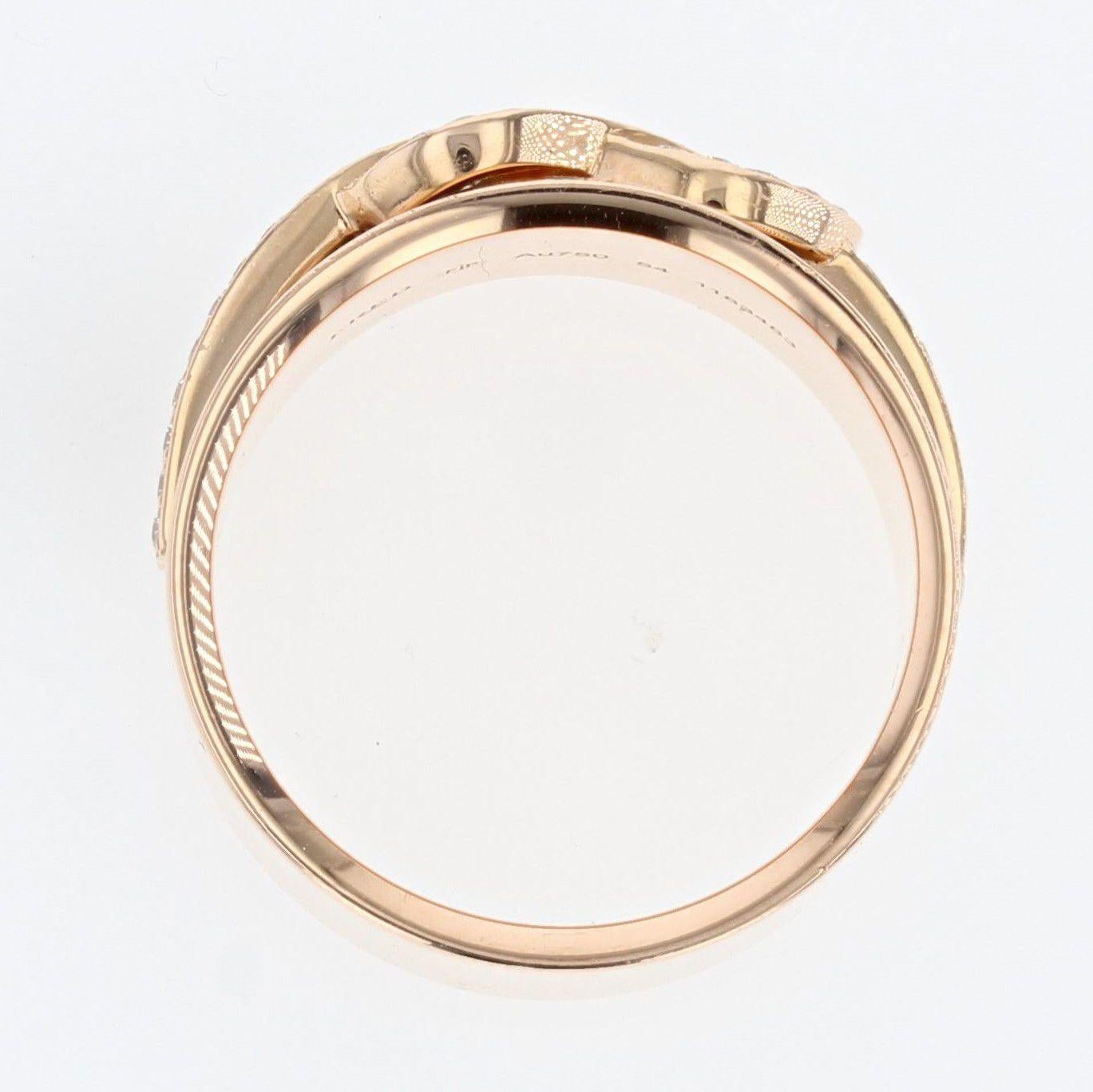 Fred Chance Infinie Diamonds 18 Karat Rose Gold Medium Model Band Ring For Sale 1