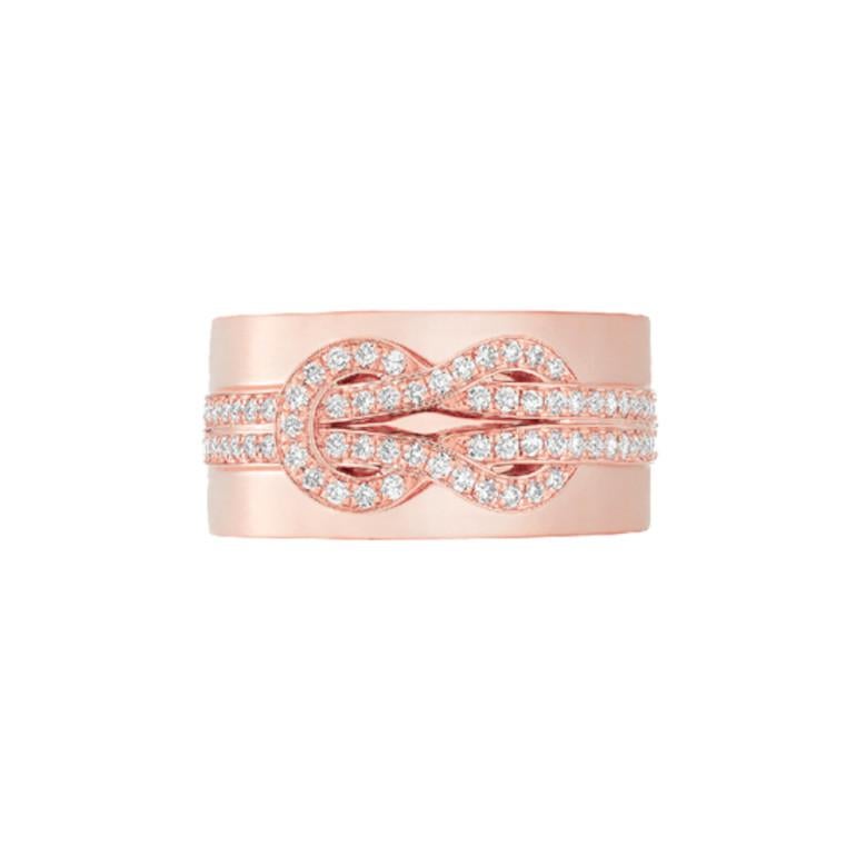 Fred Chance Infinie Diamonds 18 Karat Rose Gold Medium Model Band Ring For Sale 4