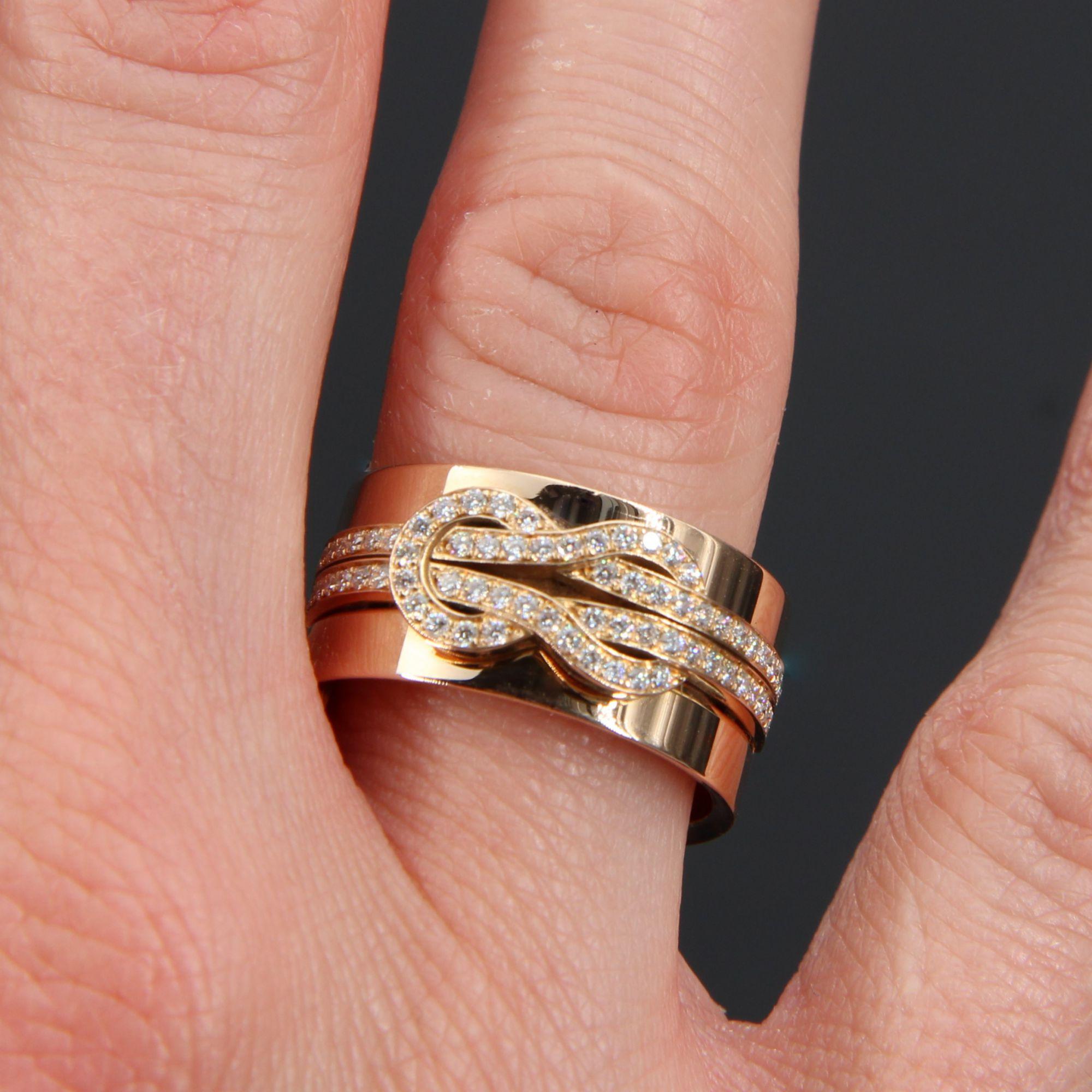 Fred Chance Infinie Diamanten 18 Karat Rosgold Modell-Ring (Brillantschliff) im Angebot