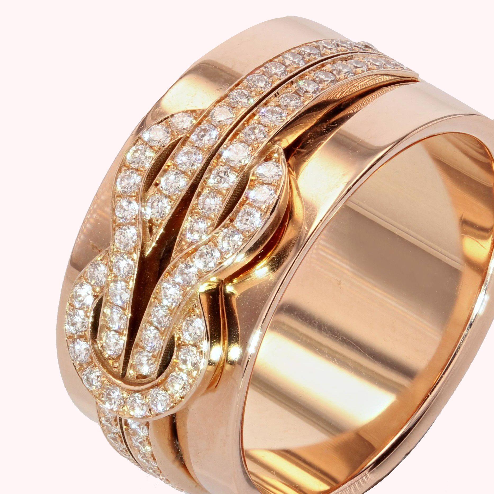 Fred Chance Infinie Diamanten 18 Karat Rosgold Modell-Ring im Zustand „Hervorragend“ im Angebot in Poitiers, FR