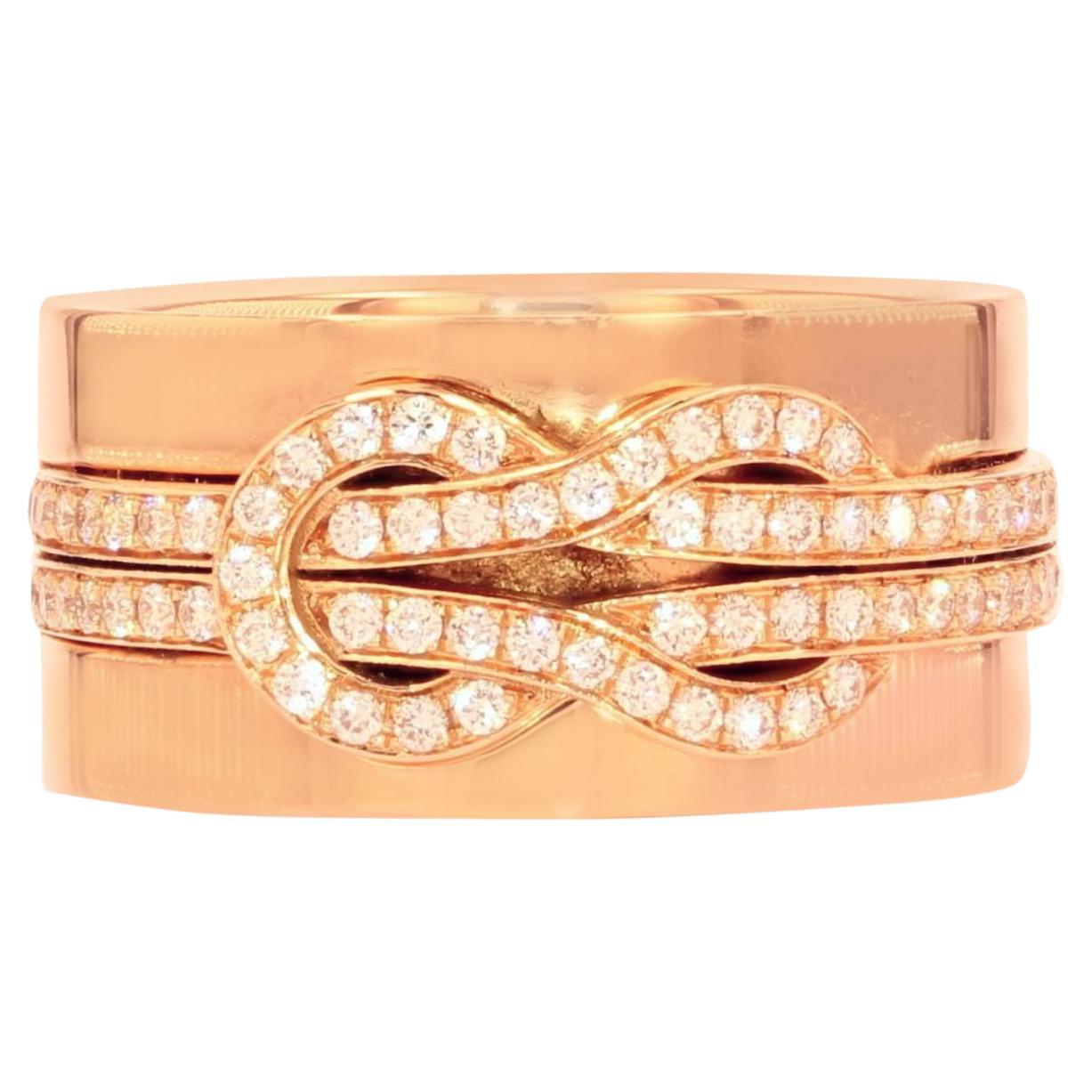 Fred Chance Infinie Diamonds 18 Karat Rose Gold Medium Model Band Ring