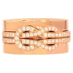 Fred Chance, bague  anneau modle moyen en or rose 18 carats avec diamants infinis