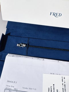 Fred & Co. Force 10 Kollektion: Armband aus 18-karätigem Weißgold in Hufeisenform mit halben Diamanten