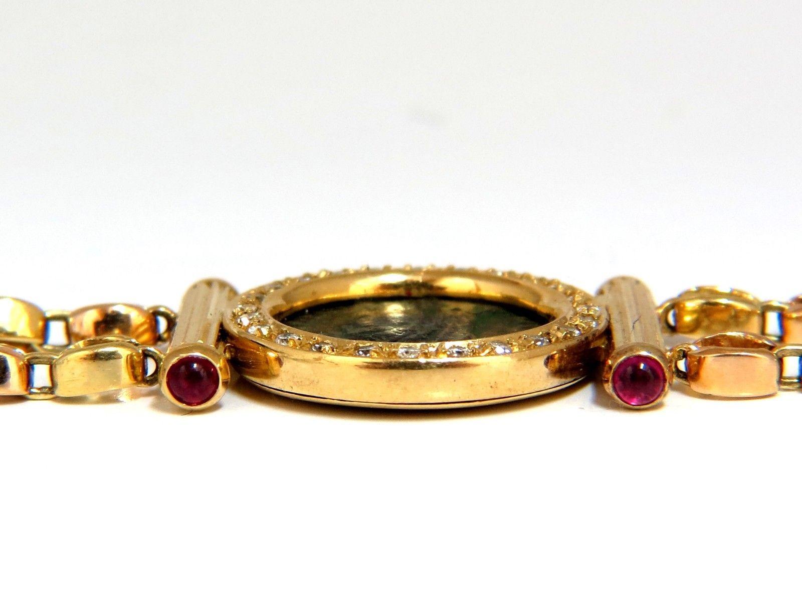 Fred Constantine Coin Link Bracelet 18 Karat Retro Class In New Condition In New York, NY