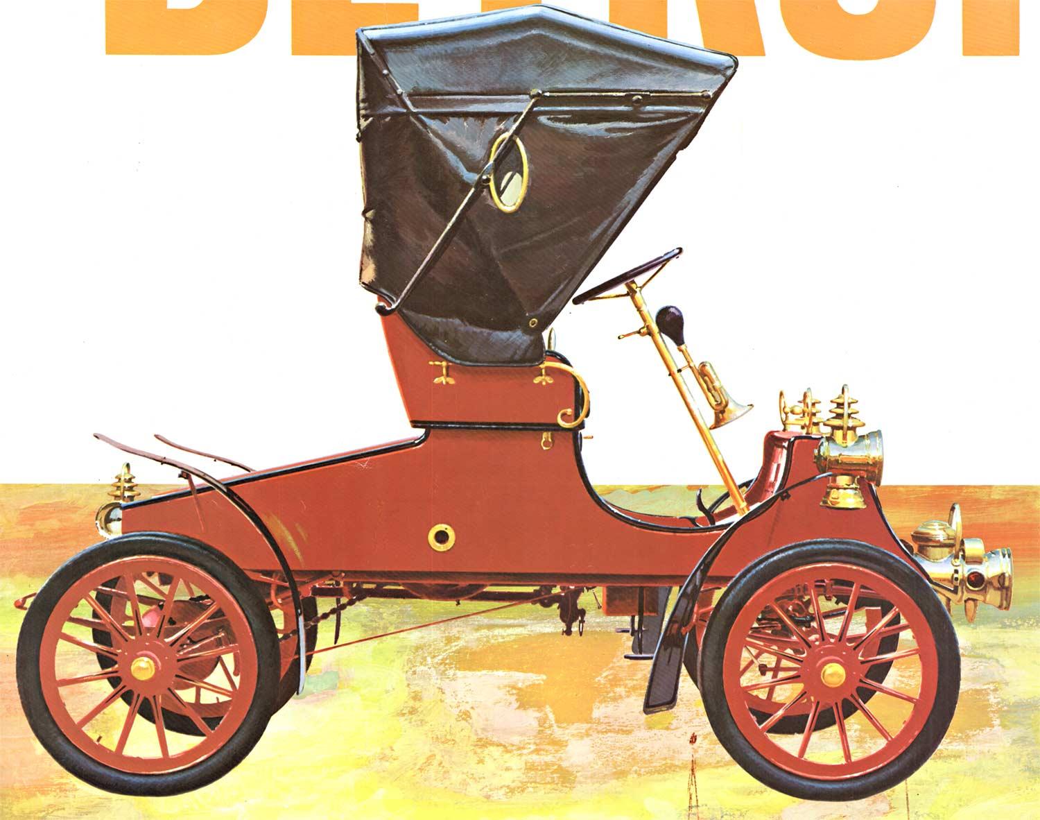 Affiche de voyage originale d'American Airlines, Detroit - Print de Fred Conway