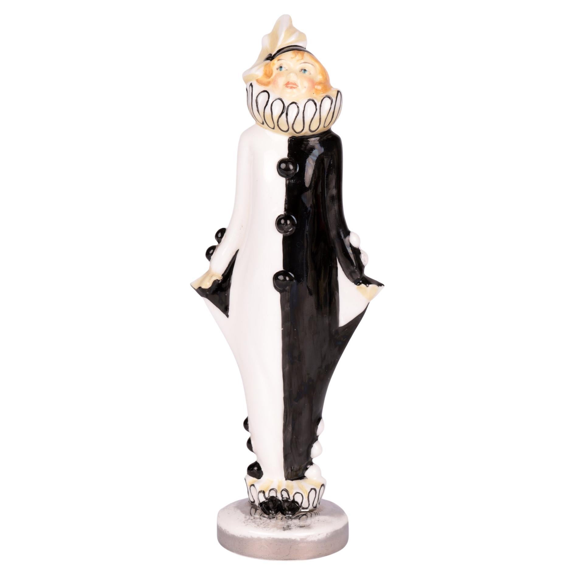 Fred Cooke pour Minton - Figurine en porcelaine Pierrette Art Déco