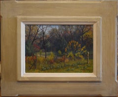 FRED DARGE 1900-1978. PAESAGGIO DEL TEXAS "AUTUNNO" 1940s DARGE FRAME