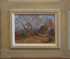 FRED DARGE 1900-1978. TEXAS LANDSCAPE "FALL" 1940s DARGE FRAME