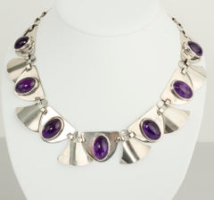 Fred Davis Collier en argent et améthyste