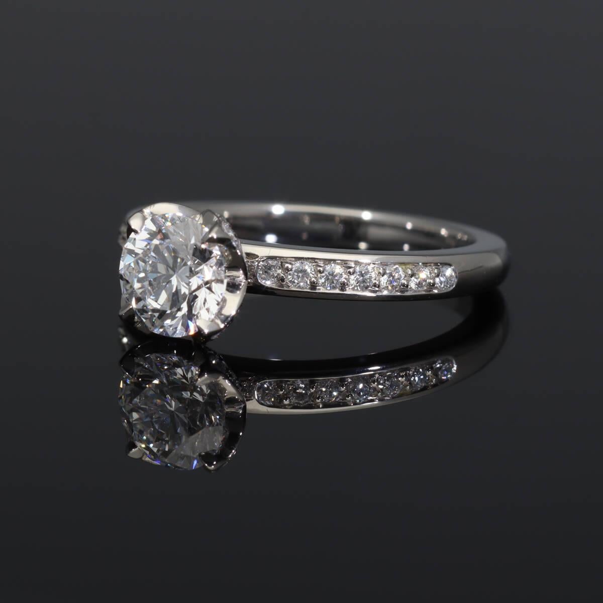 Fred Delphine Diamante di fidanzamento 0,73ct E-VS2-VG Anello in platino US 4 in vendita 5