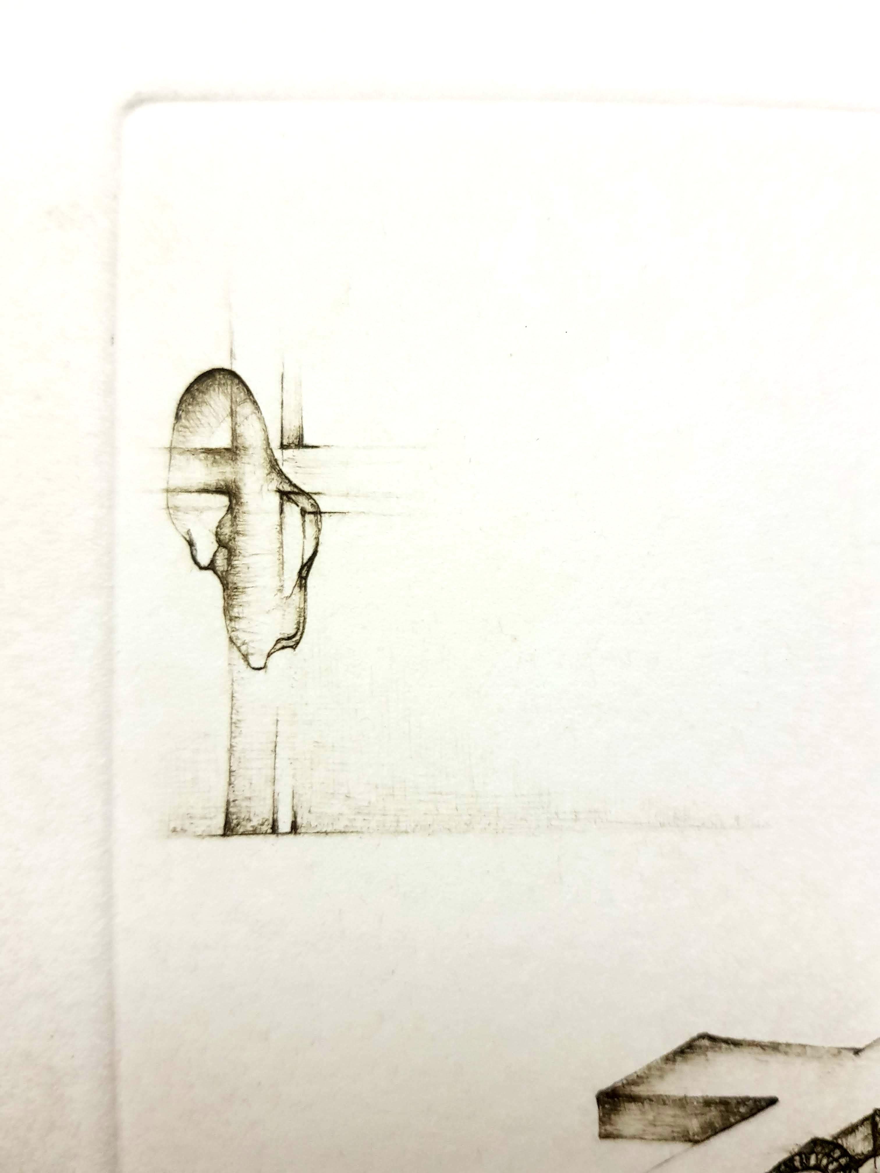 Fred Deux - Surrealismo gris IV - Grabado original firmado en venta 5