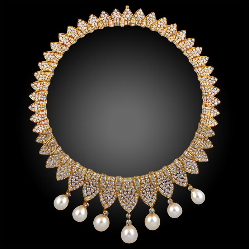 Women's Fred Diamond and Pearl Necklace Suite