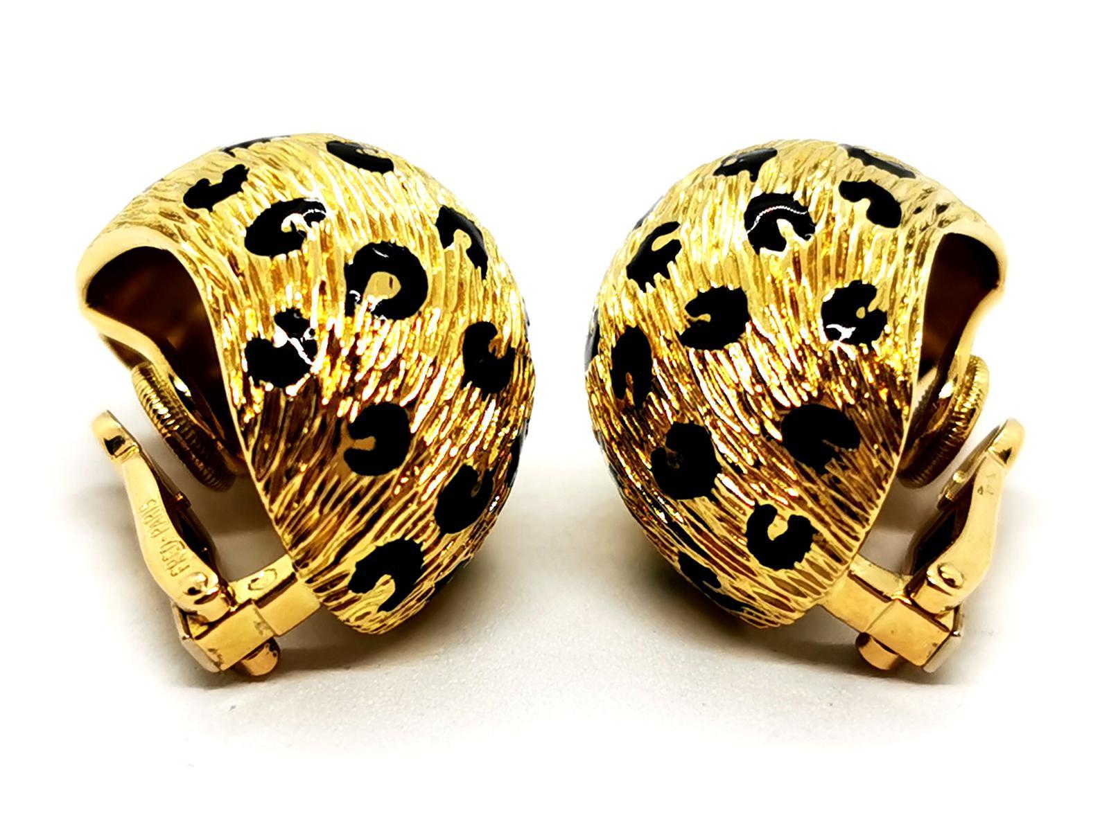 Fred Drop Earrings Yellow Gold In Excellent Condition In PARIS, FR