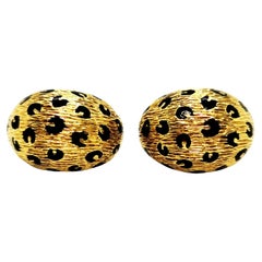 Vintage Fred Drop Earrings Yellow Gold