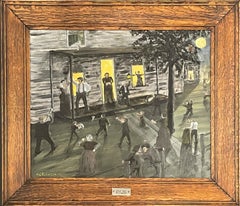 "Neighborhood Shivaree, " Fred E. Robertson, Grandma Moses, Self-Taught Landscape