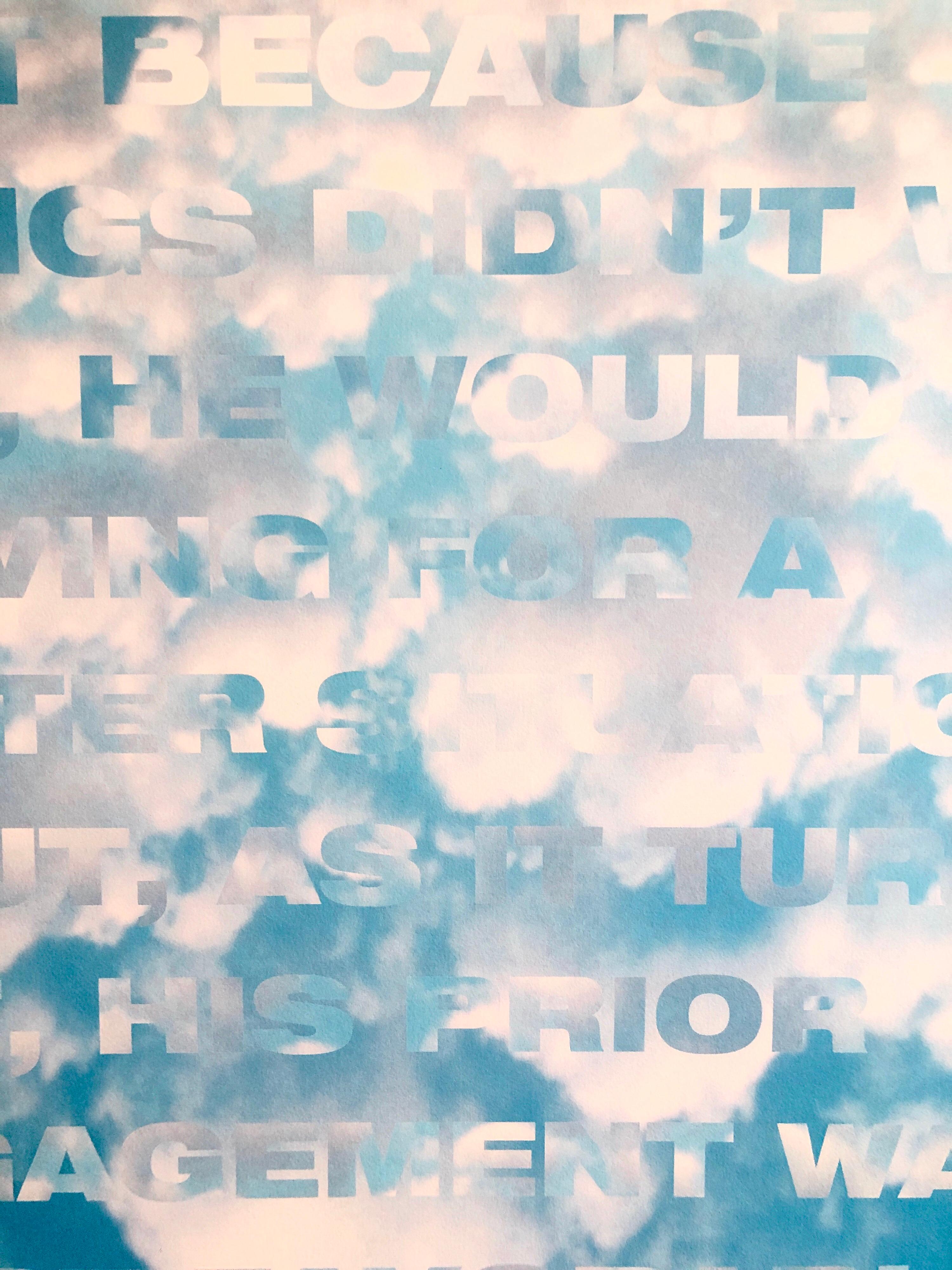 Großer himmelblauer Iris-Druck Texturbasierter Konzeptueller Muse X LA Künstler 1 von 2 B – Print von Fred Fehlau