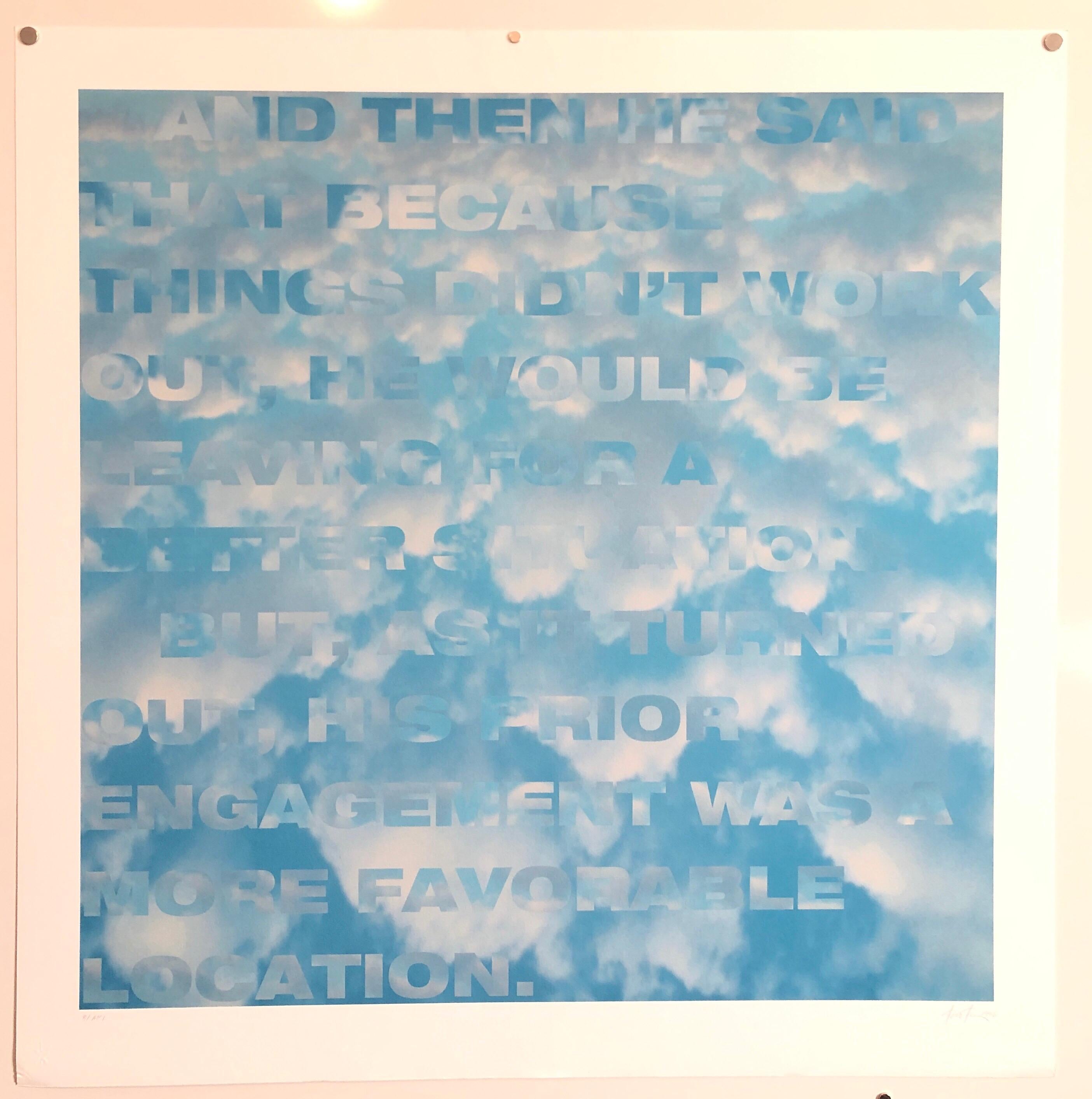 Großer himmelblauer Iris-Druck Texturbasierter Konzeptueller Muse X LA Künstler 1 von 2 B im Angebot 1