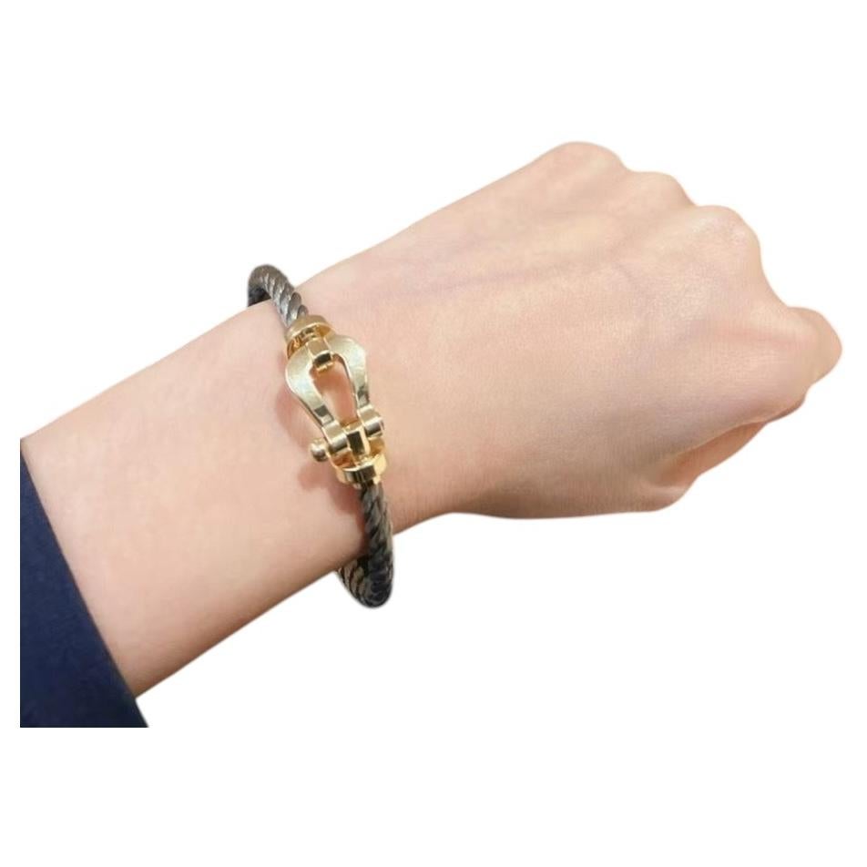 FRED Force 10 Pulsera moderna grande de oro rosa de 18 quilates en venta