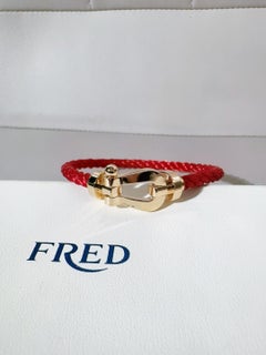 FRED Force 10 Bracelet with 18K Yellow Gold Horseshoe Buckle