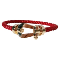 FRED Force 10 Bracelet with 18K Yellow Gold Horseshoe Buckle