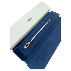 FRED Force 10 Collection 18K Rose Gold Half-Diamond Large Size Bracelet