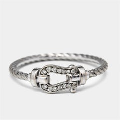 Fred Force 10 Diamond 18k White Gold Ring Size 54