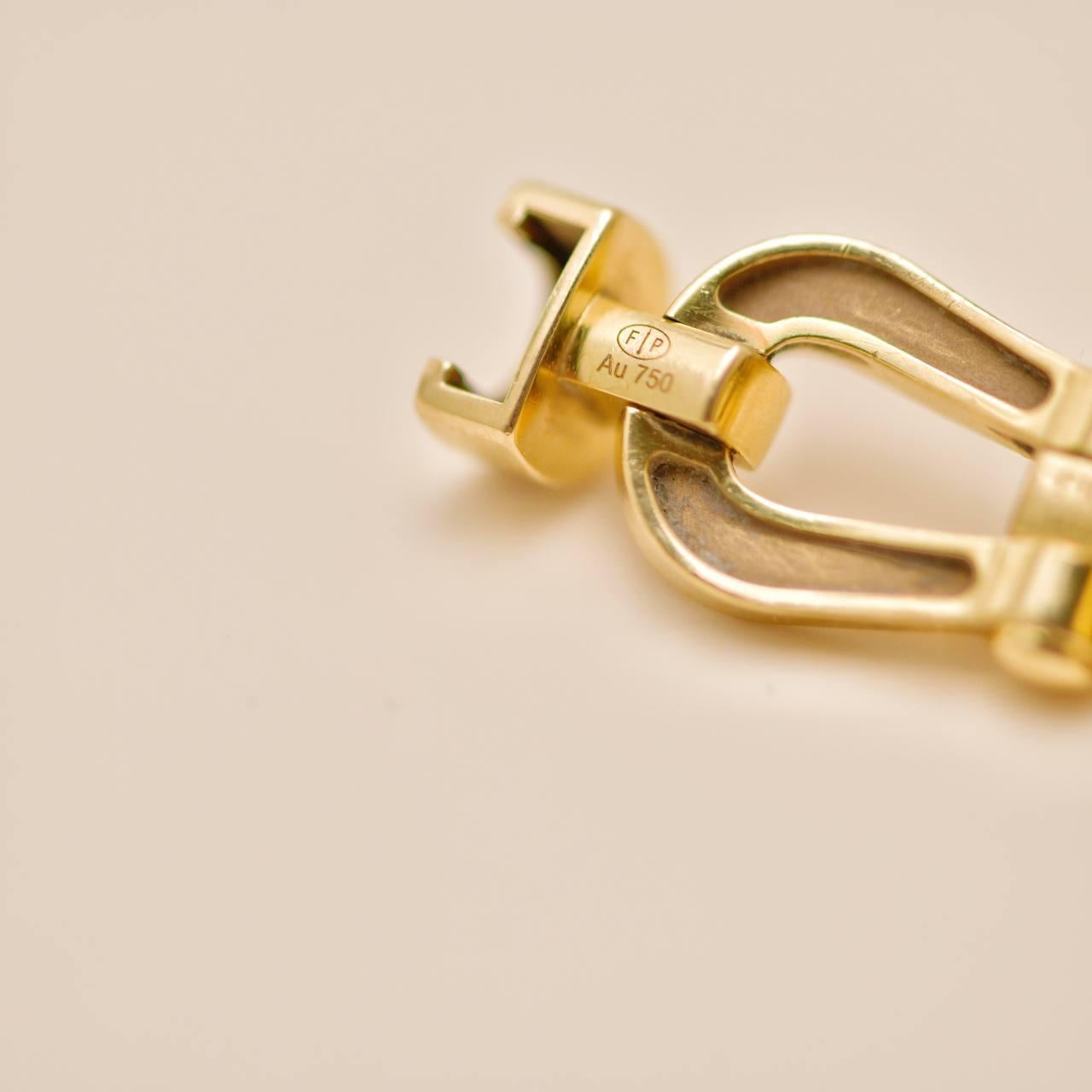 Fred Force Pulsera de 10 Diamantes de Oro Amarillo de 18 K con Cordón Rojo Modelo Mediano en venta 1