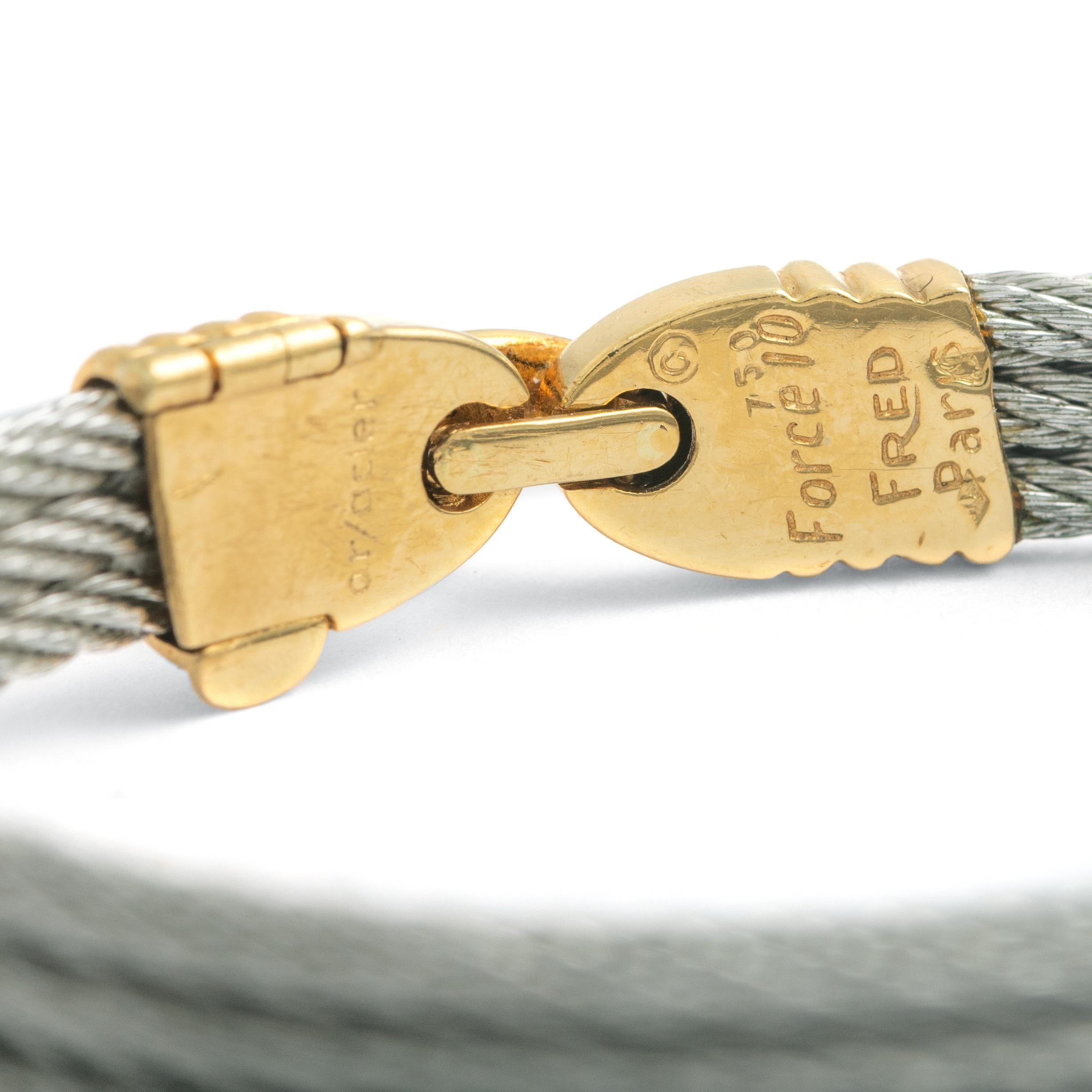 Fred Force 10 Bracelet en or et acier des années 1980 en vente 1