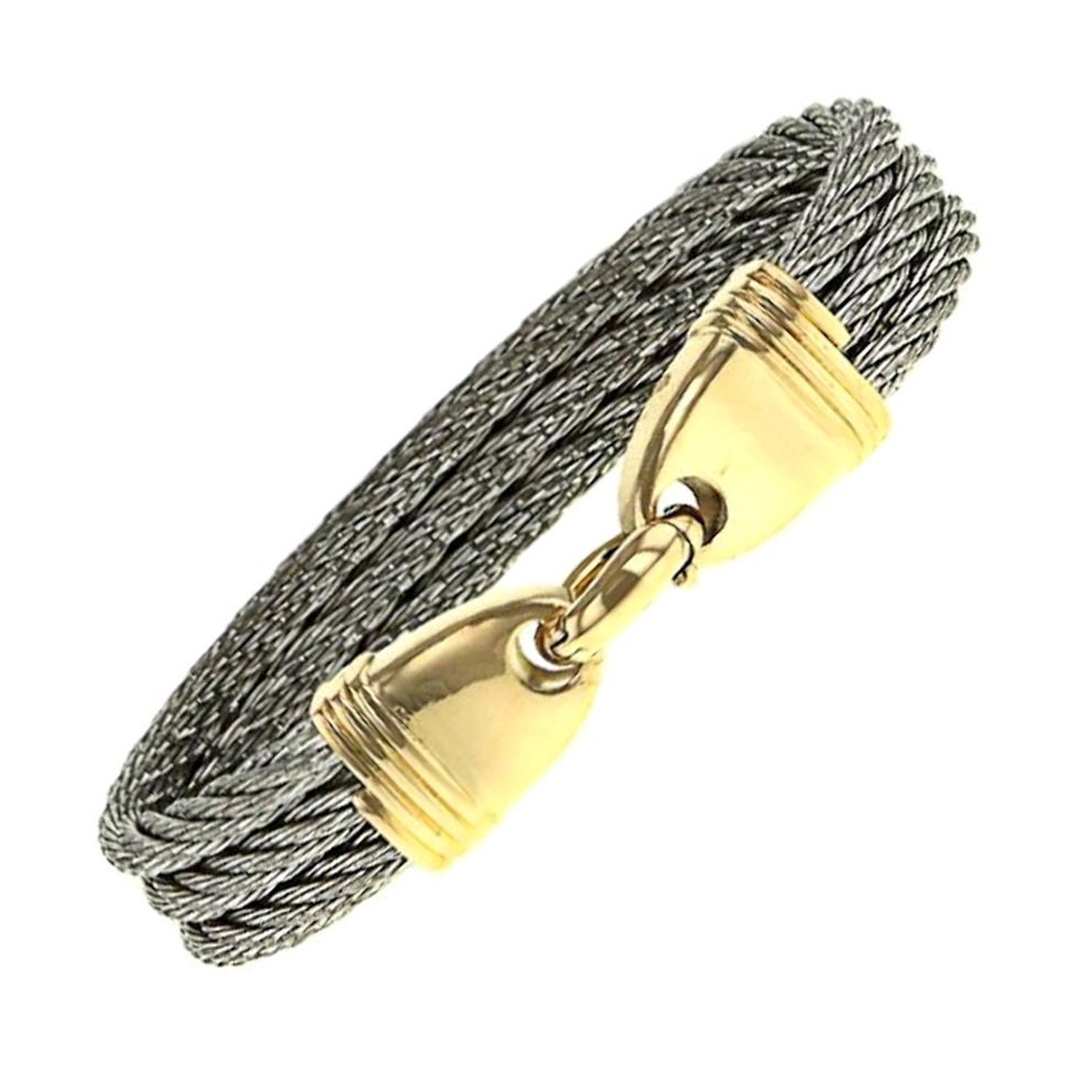 Buy Fred Force 10 LM Buckle Half Diamond Au750 Double Cable Bracelet Gold  LM Gold from Japan - Buy authentic Plus exclusive items from Japan