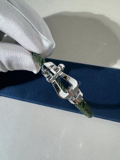 Fred Force 10 Large Horseshoe Buckle Bracelet in 18K White Gold