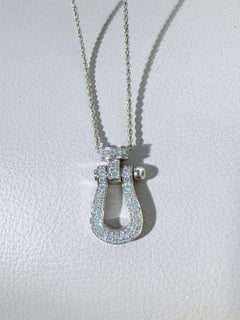 Collar FRED Force 10, modelo grande, de oro blanco de 18 quilates totalmente engastado con diamantes