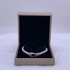 FRED Force 10 Nautical Clasp Bracelet  Platinum, Half-Diamond, Size 18