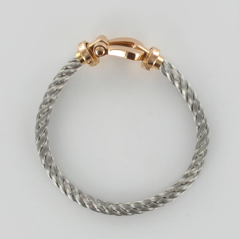 Force 10 Bracelet by Fred #fred #bracelet #rosegold #steel