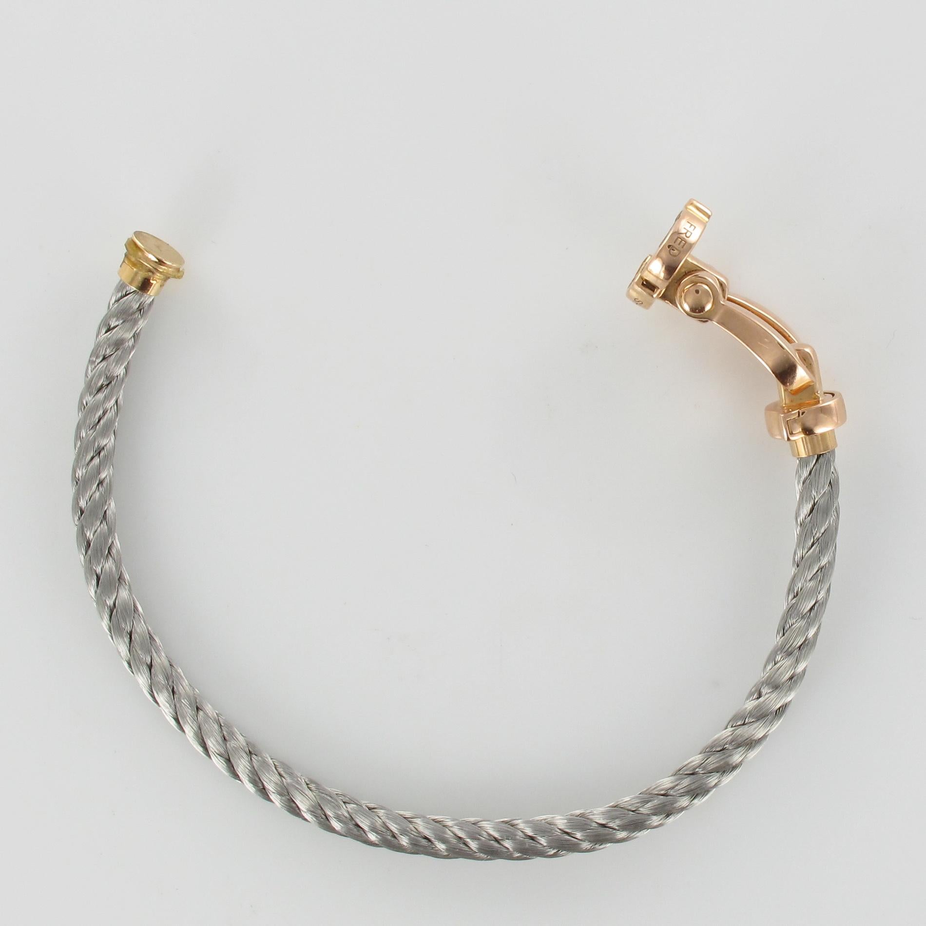 Fred Force 10 Rose Gold Bracelet In Excellent Condition In Poitiers, FR
