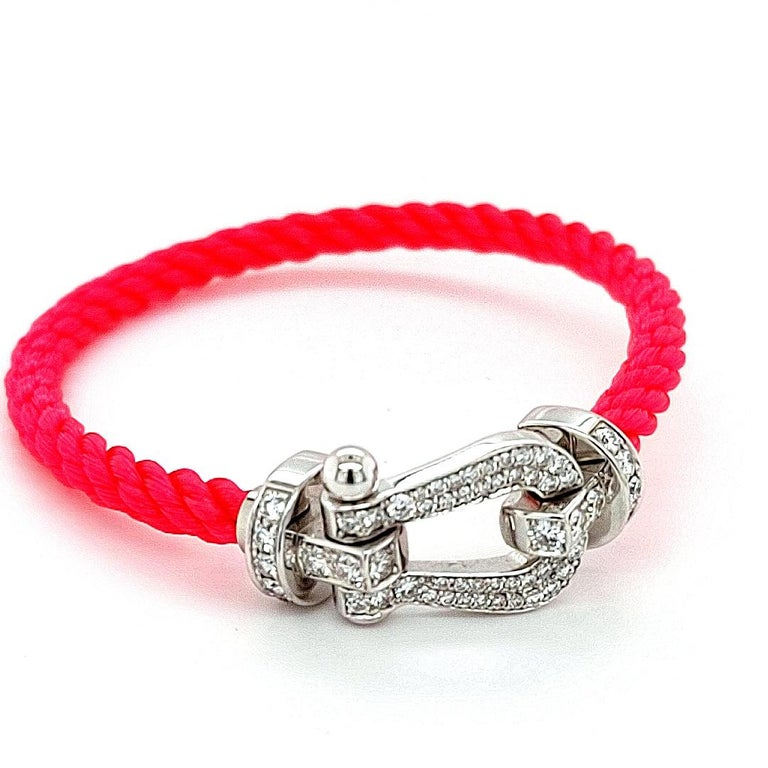 Fred Force 10, Set with Brilliant Cut Diamonds, with Red and Blue Cable  Bracelet at 1stDibs | fred red bracelet, fred force 10 bracelet diamond, fred  bracelet red