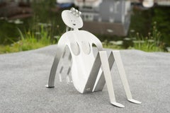 Fred Garbotz for Rockledge Design Studio Cut & Welded Aluminum Magazine Rack